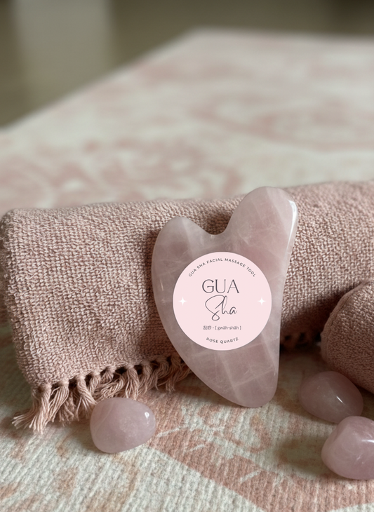Pure Rose Quartz Facial Gua Sha Tool